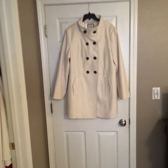 Old Navy Jackets & Blazers - Cream coat with black buttons